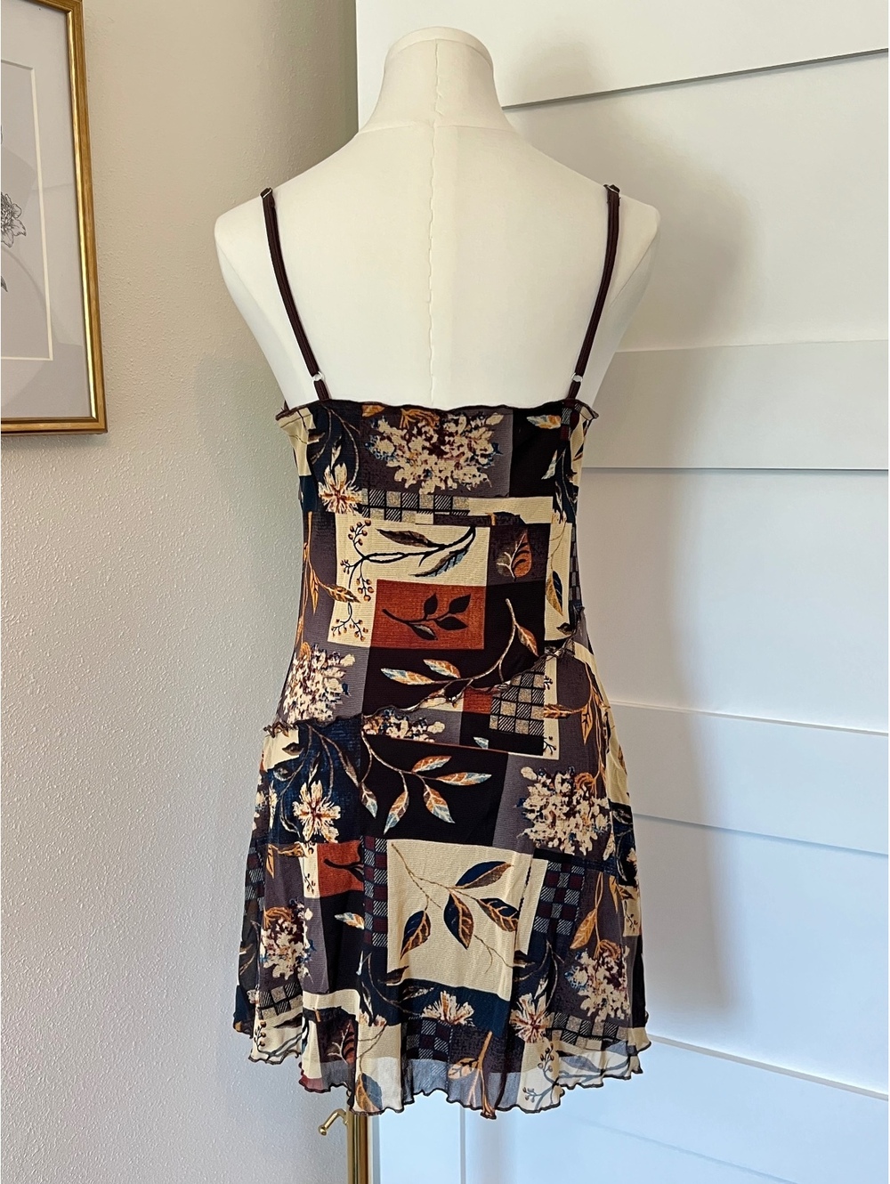Cider patchwork floral mini dress. - Picture 2 of 6